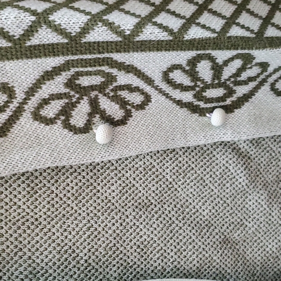 Vintage 100% Virgin Wool Catalina Jacquard Button Cardigan. - Picture 6 of 11